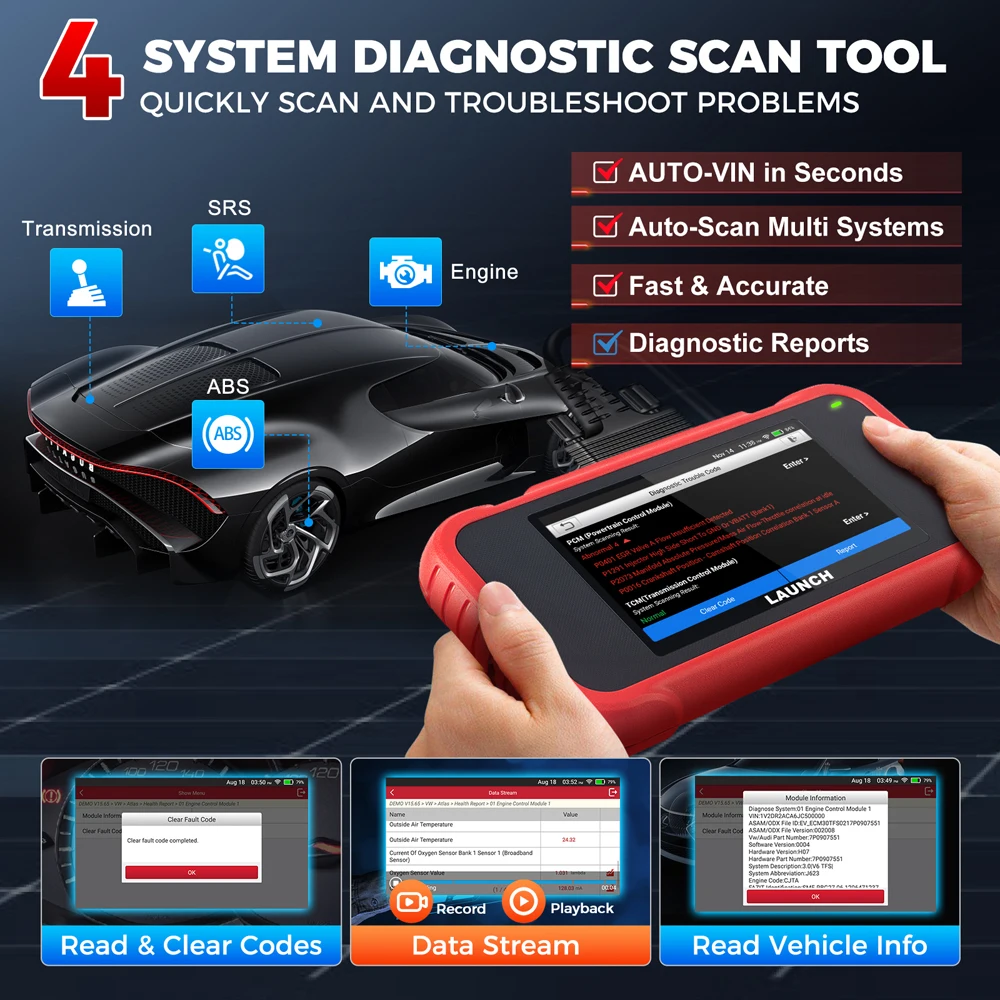Professional car diagnostic scanner