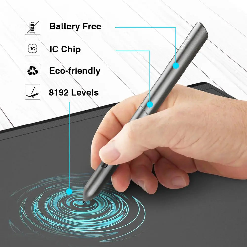 A30 Graphics Tablet Remote Office&Education 10X6 Inch Large Active Area Support Android Mac Linux Digital Drawing Tablets