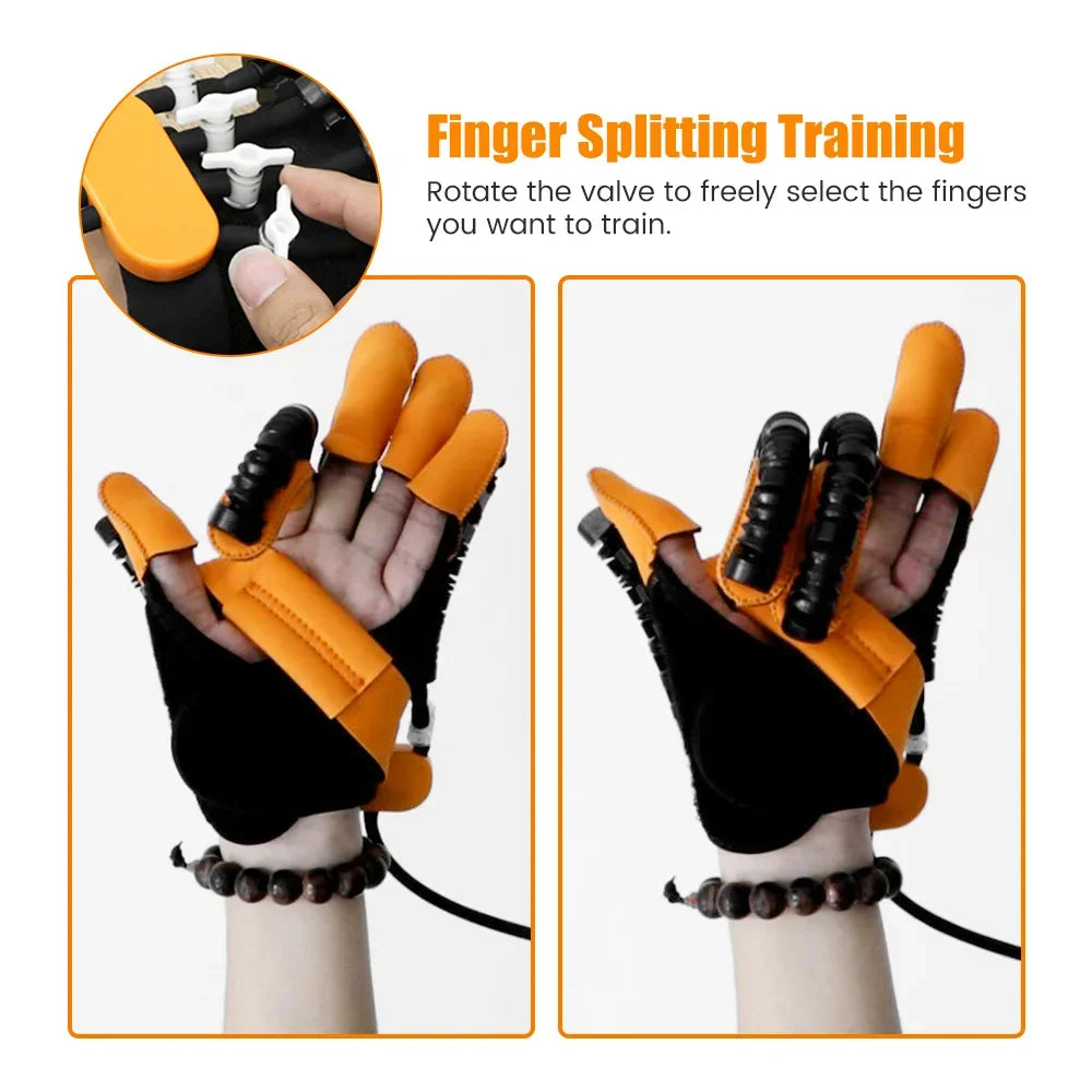 Upgraded Left Right Hand Massage Rehabilitation Robot Gloves Device for Stroke Hemiplegia Hand Function Recovery Finger Trainer
