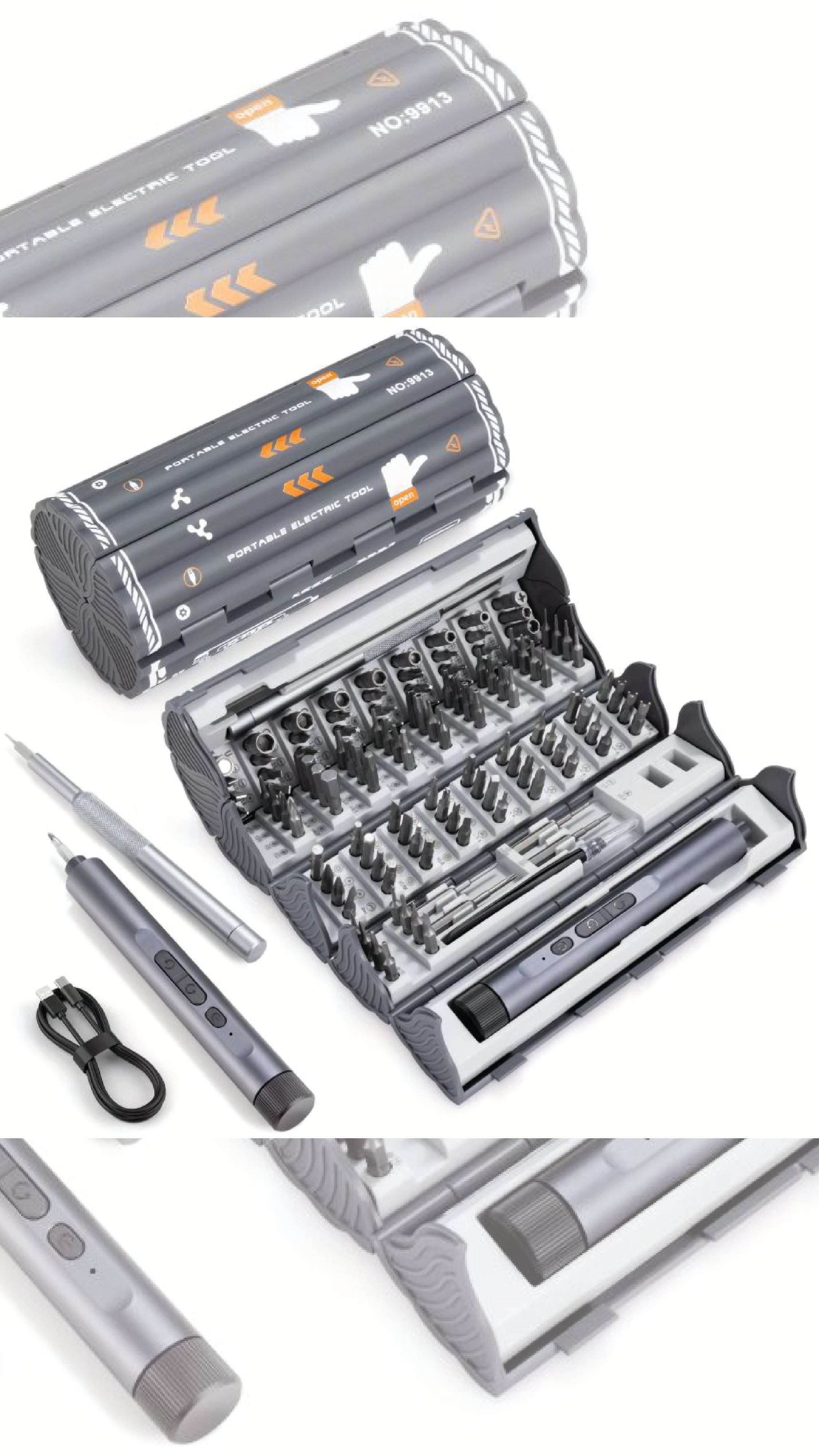 Precision electric screwdriver set