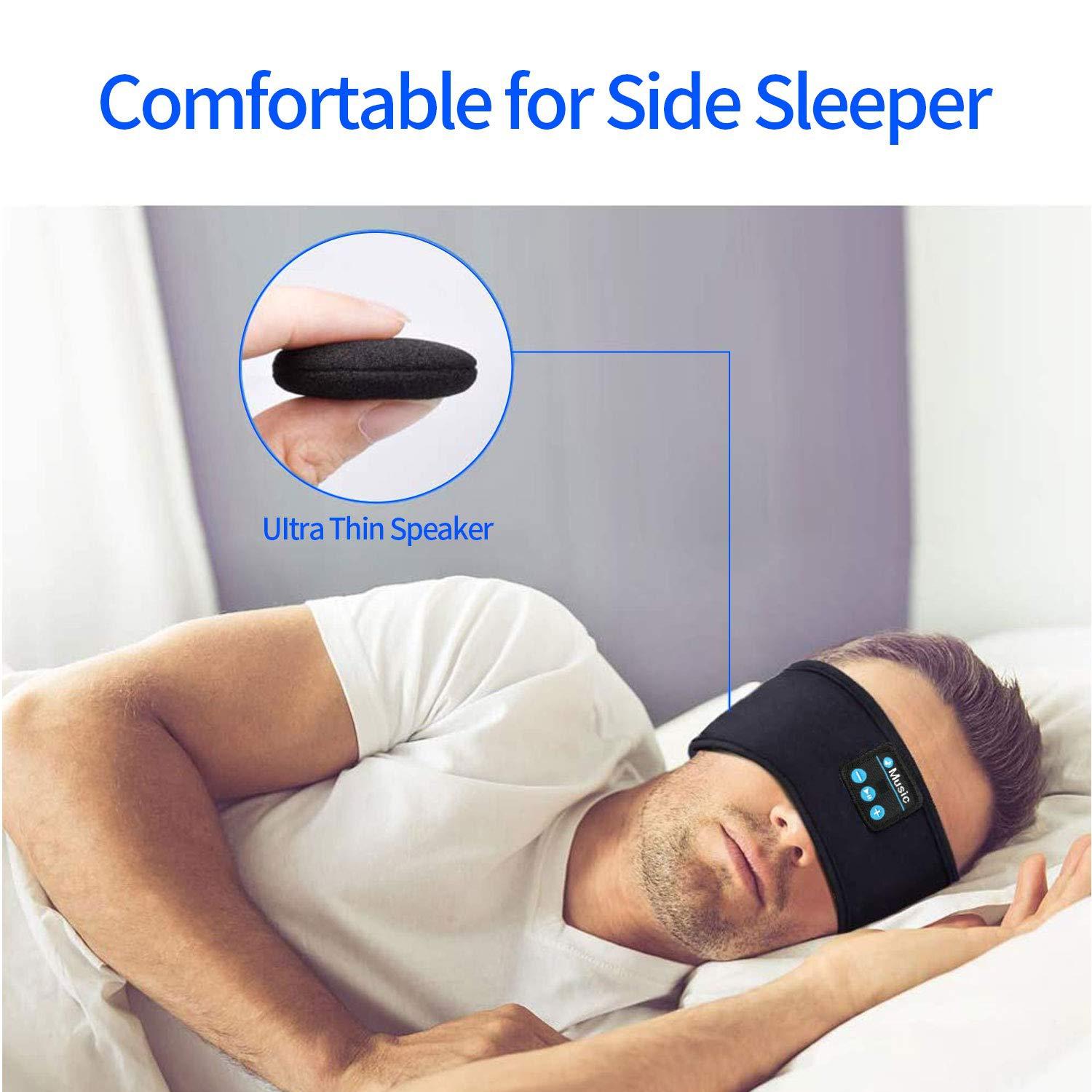 Bluetooth Sleep Headband – Wireless Headphones, Built-In Speakers, Comfortable Fabric, 10-Hour Battery Life