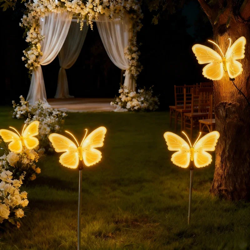 Butterfly Lights LED Butterflies Simulation Dynamic Static Butterfly Lights for Outdoor Home Decor Wedding Party DIY Decorations