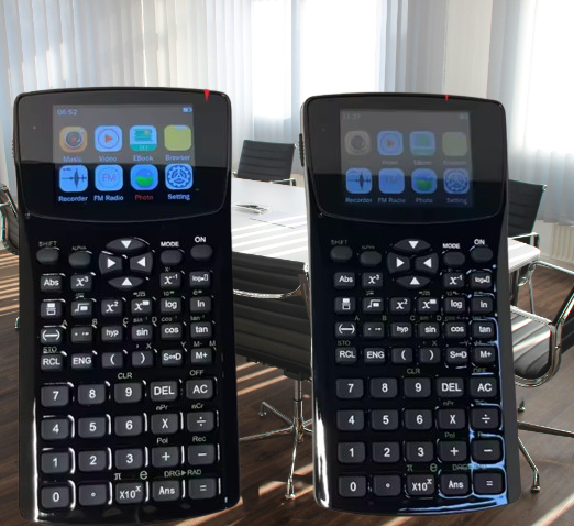 Smart student calculator with E-Book & privacy screen