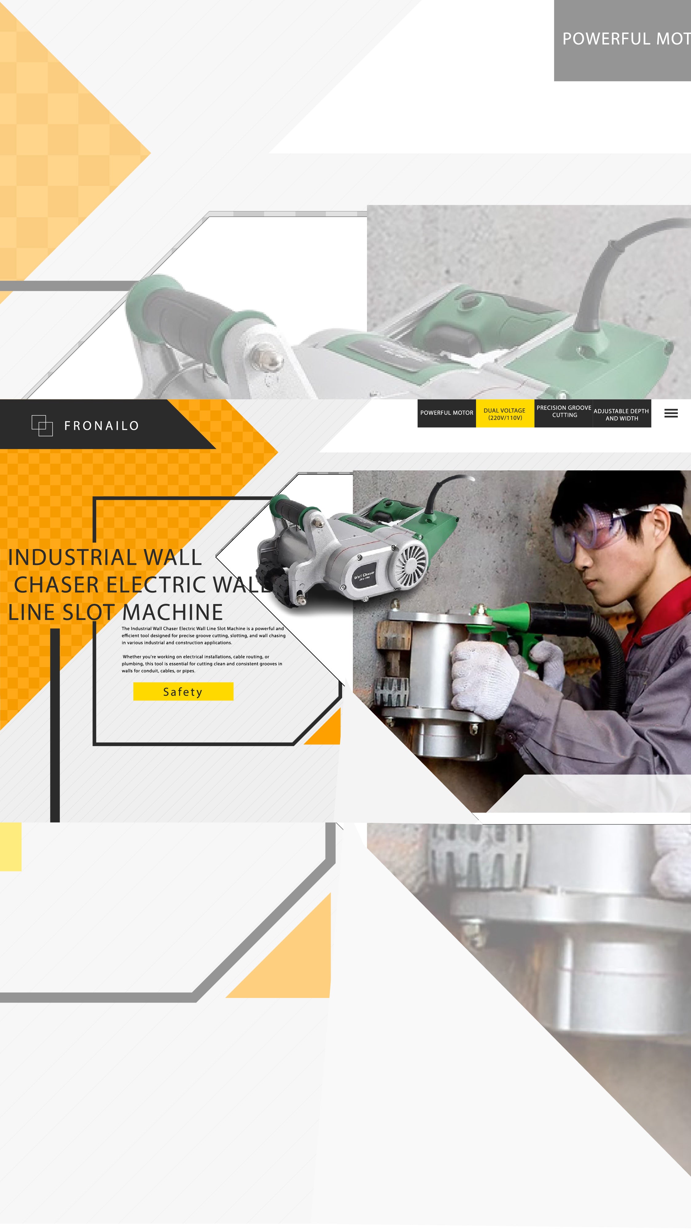 Industrial wall chaser electric wall line slot machine