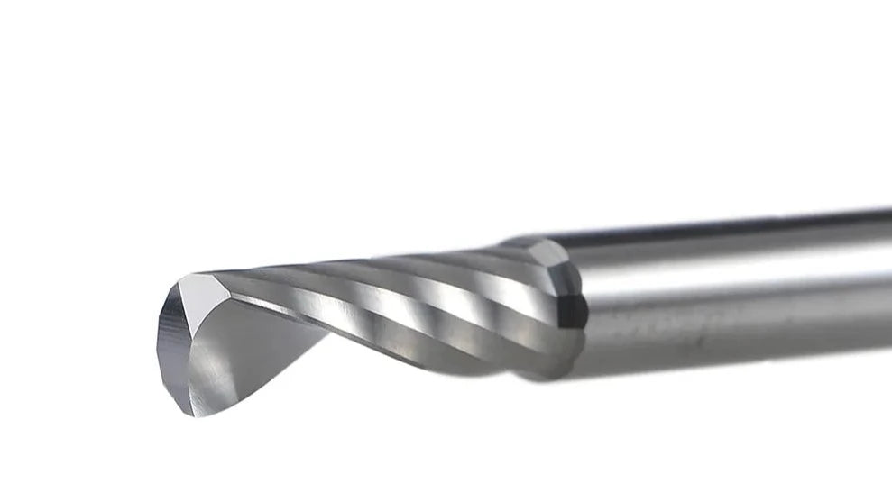 Expensive tungsten cobalt alloy single flute milling cutter spiral end mill for alucobond,acylic,wood,aluminum and copper