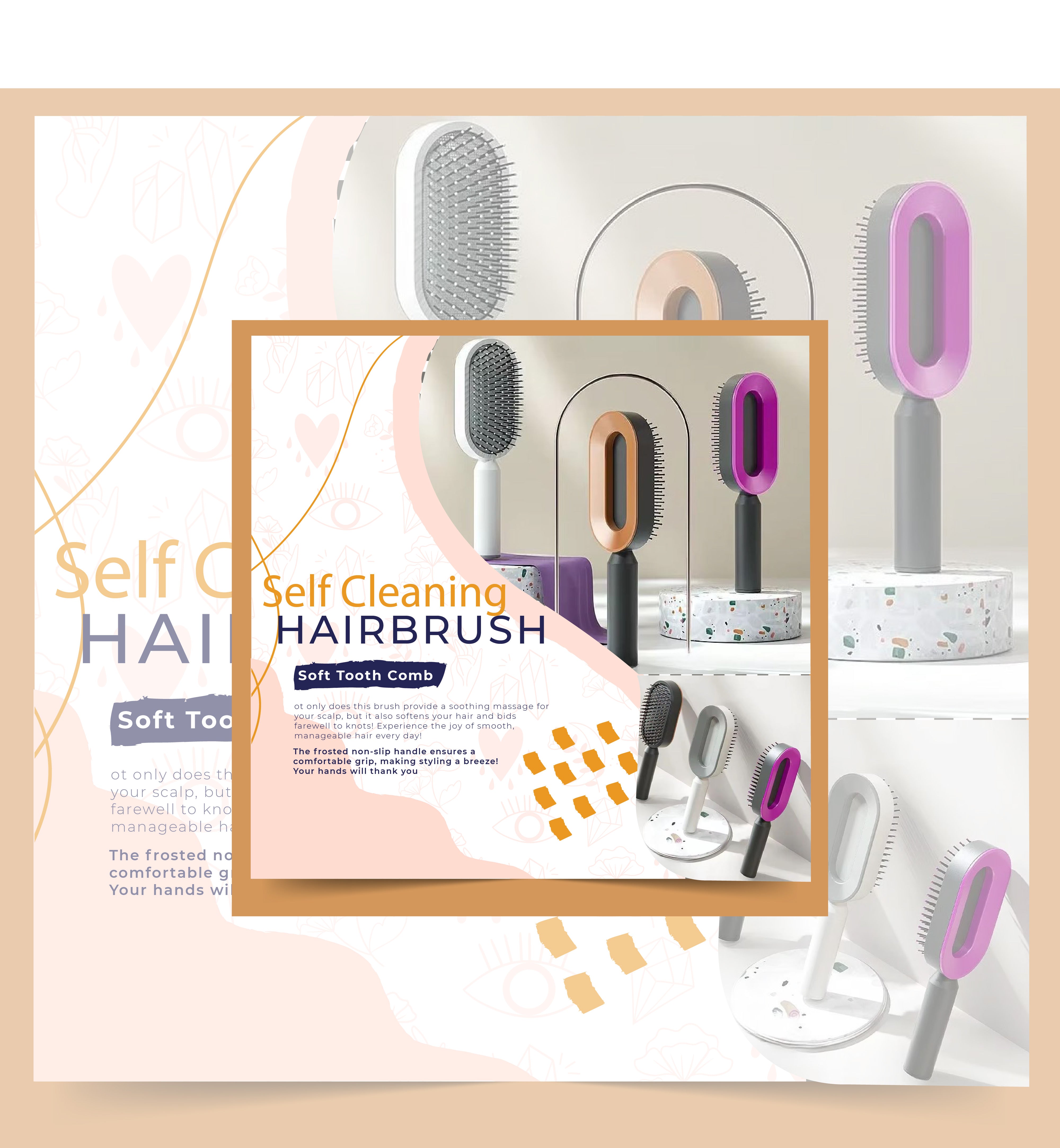 Self Cleaning Hairbrush
