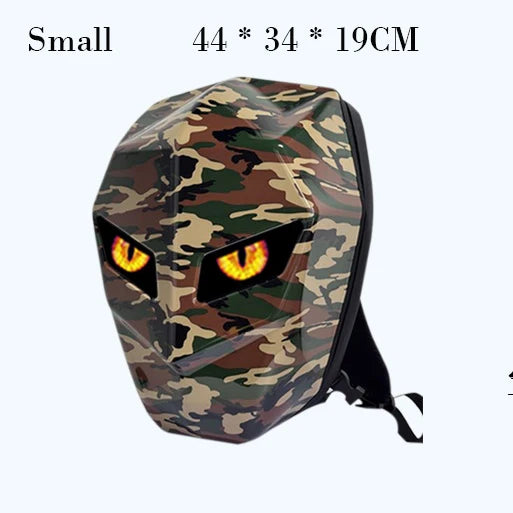 LED Backpack for Man Hard Shell LED Motorcycle Cycling Helmet Backpack for Woman Business Travel Waterproof Laptop Backpack