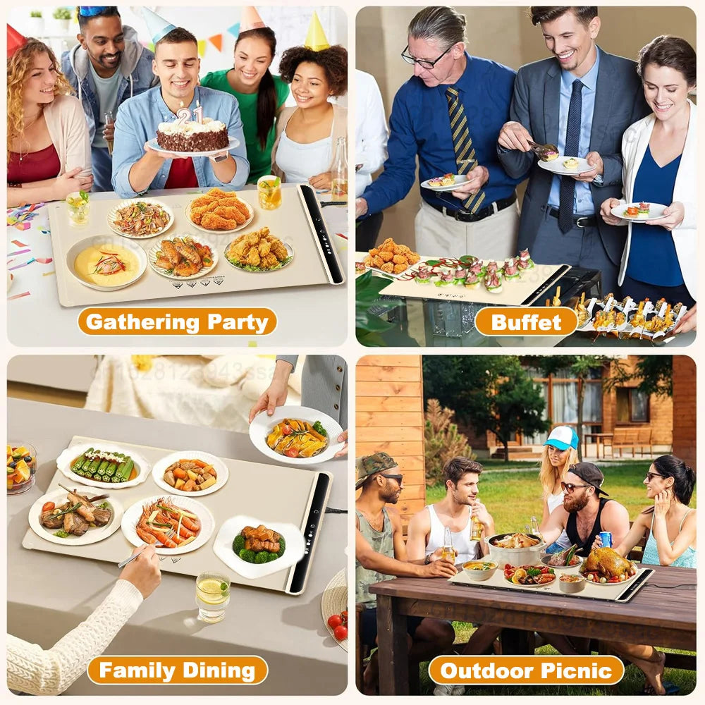 Electric warming tray food