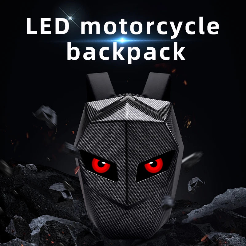 LED Backpack for Man Hard Shell LED Motorcycle Cycling Helmet Backpack for Woman Business Travel Waterproof Laptop Backpack
