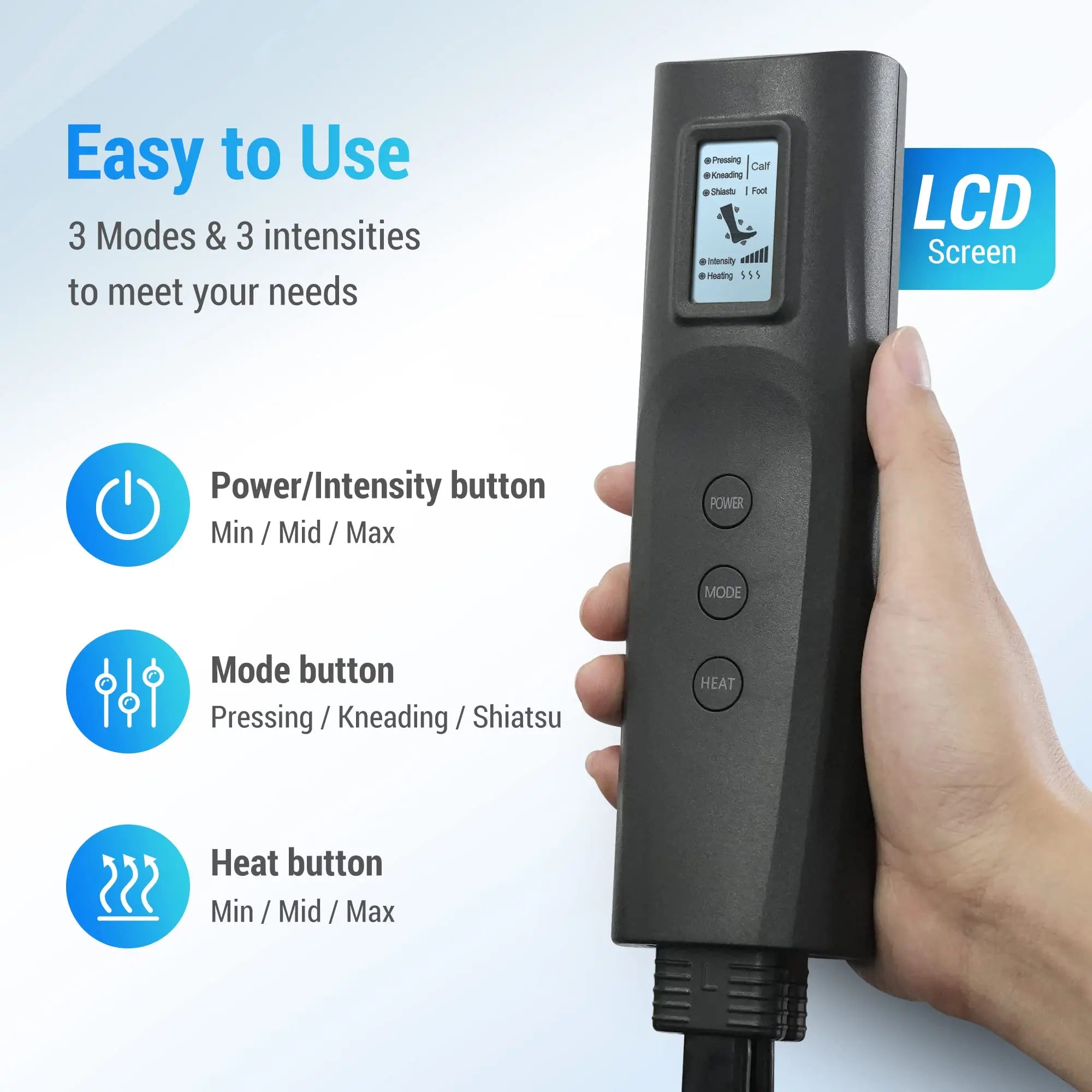 360° air compression leg massager: ultimate foot & calf relief, circulation boost, and lymphatic support!