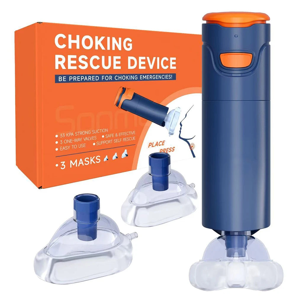 Auto CPR first aid choking device