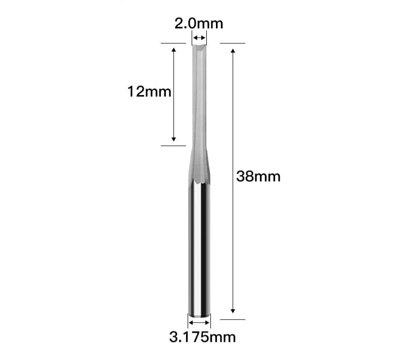 Expertly crafted for precision tungsten carbide CNC milling cutter and features 2 flutes.
