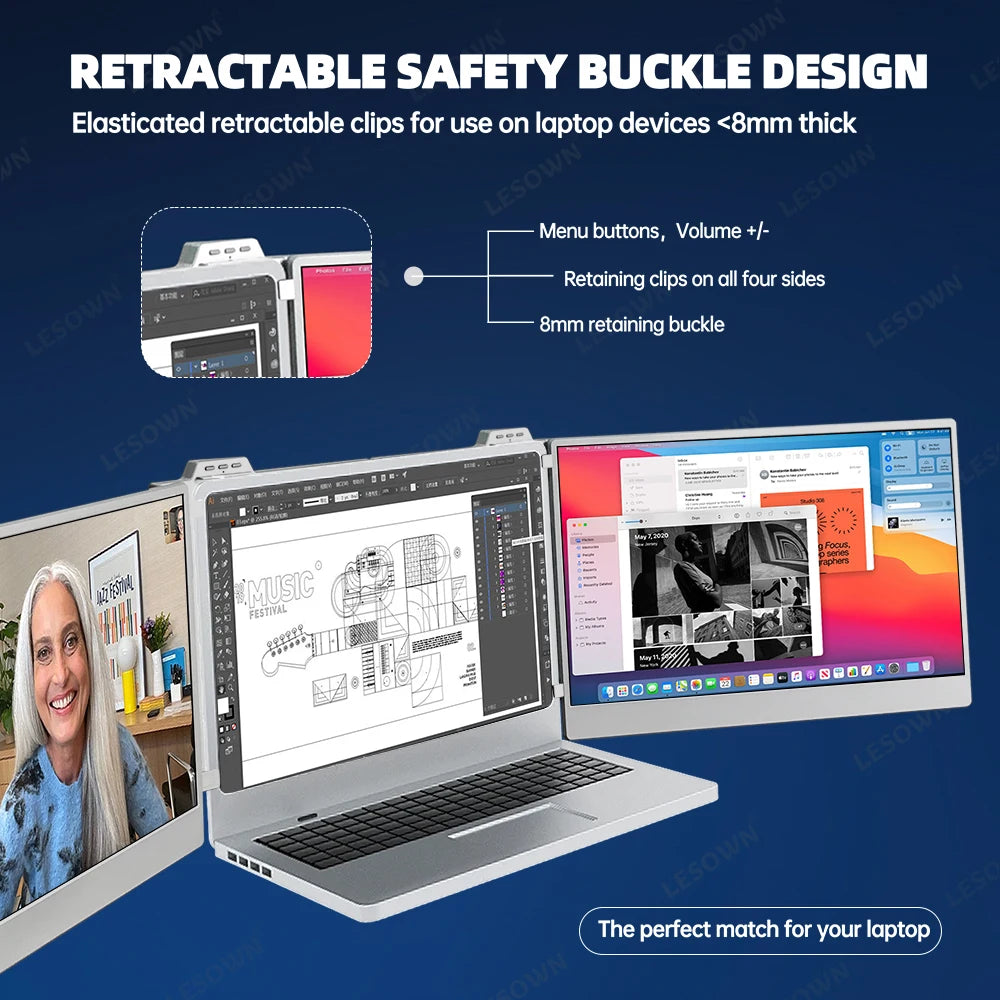 Double screen display extender