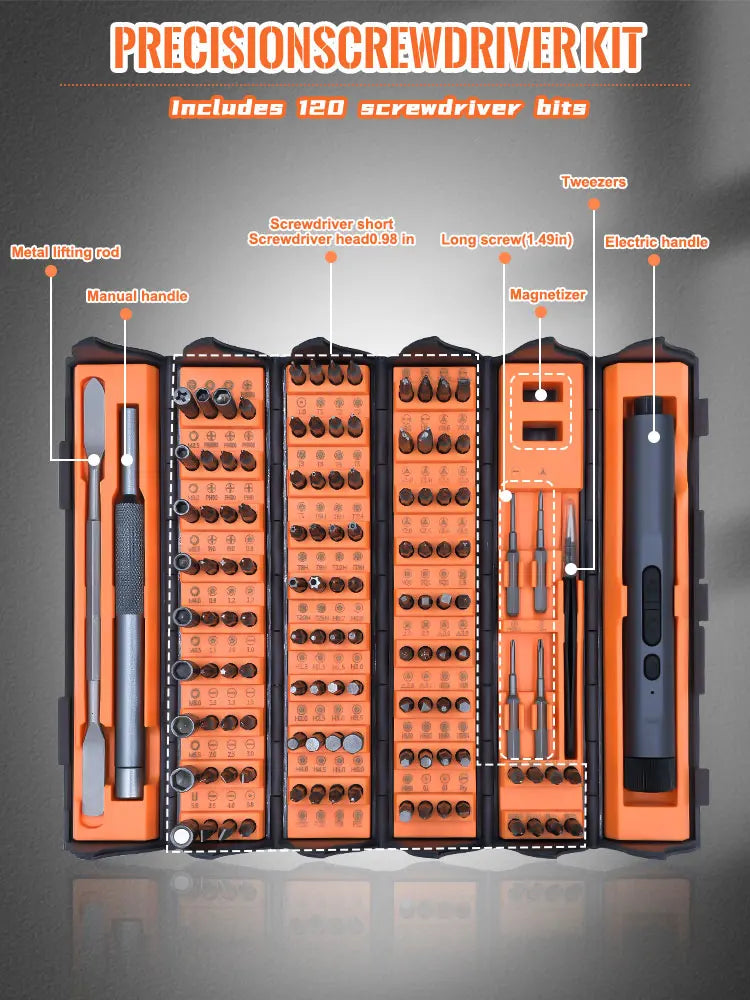 Precision electric screwdriver set