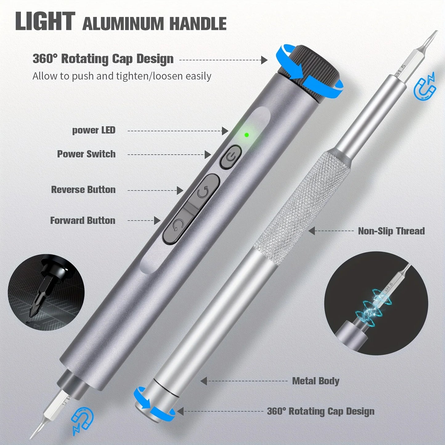 Precision electric screwdriver set