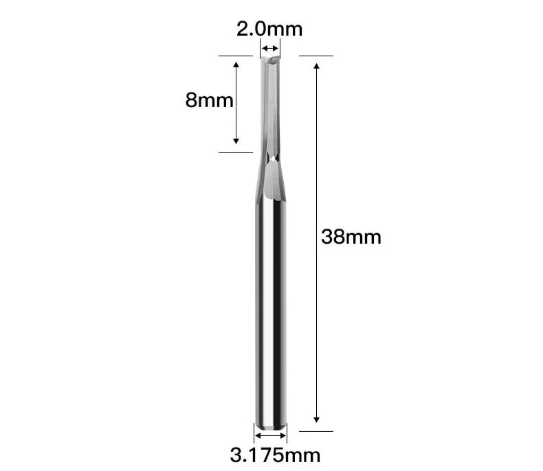 Expertly crafted for precision tungsten carbide CNC milling cutter and features 2 flutes.