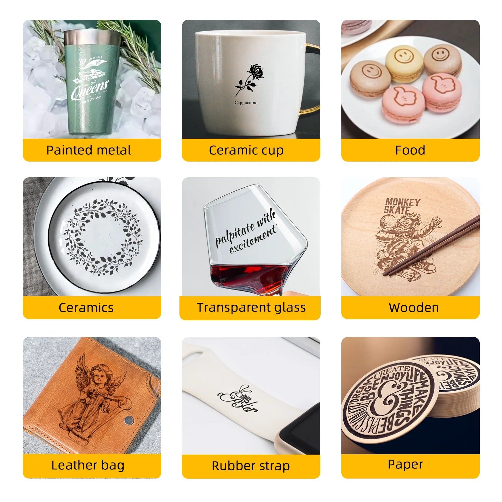 Laser engraver CNC DIY DJ6 designed to quickly engrave logos and markings on wood, plastic, and other materials, featuring 3000mw laser power.