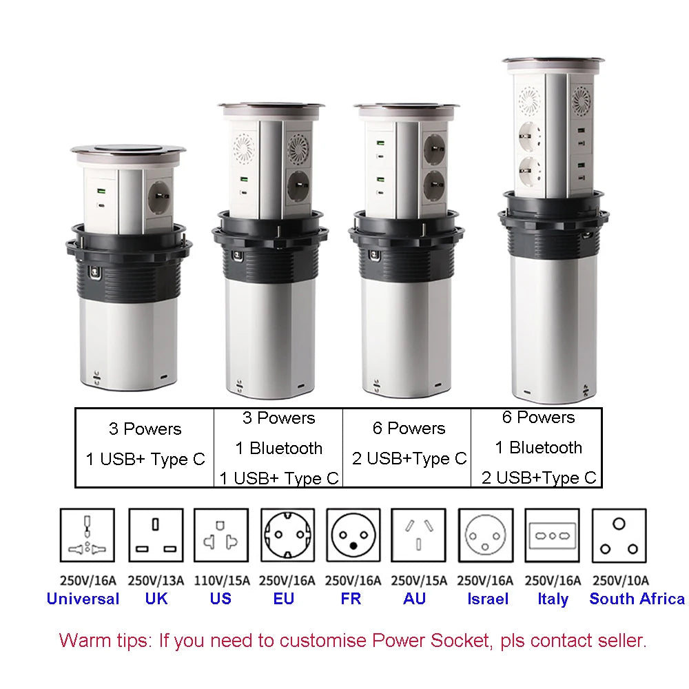 Smart lifting socket