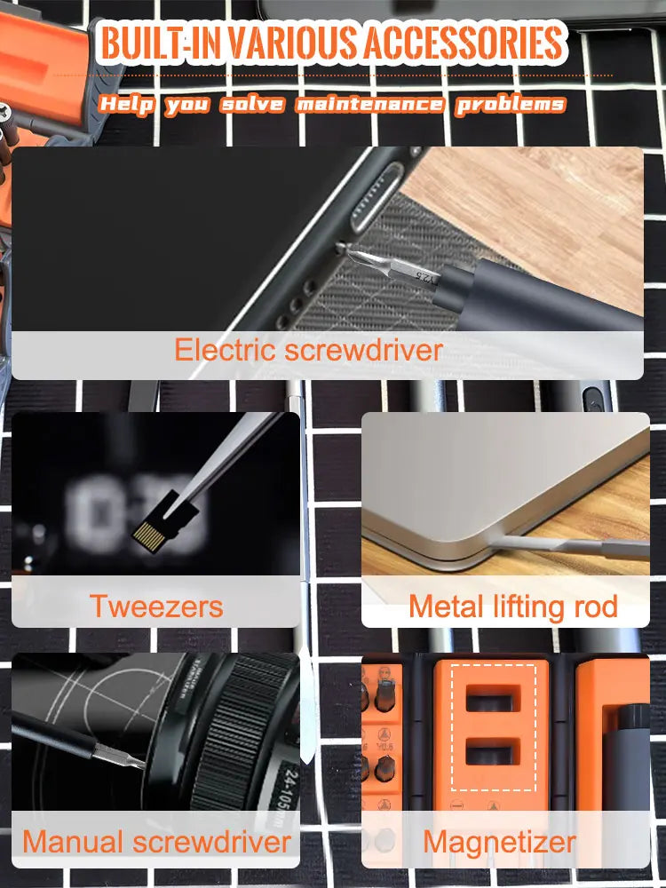 Precision electric screwdriver set