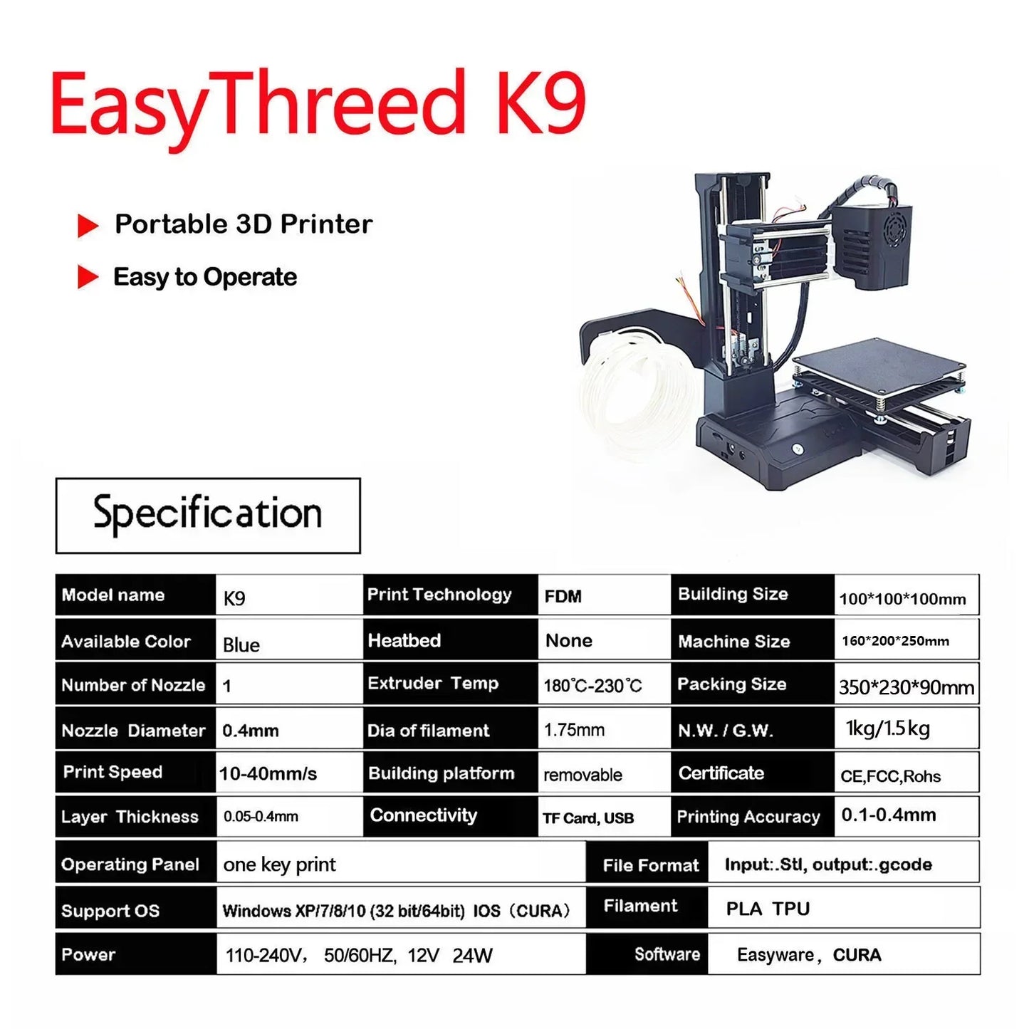 Mini 3D printer