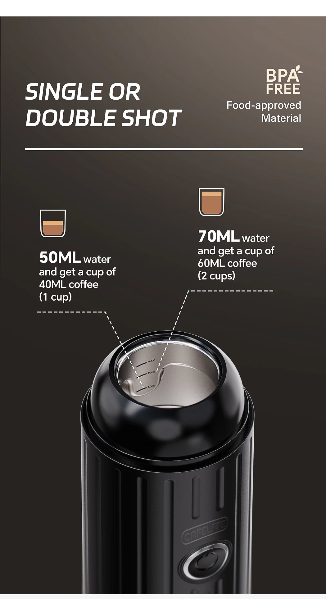 Portable espresso maker