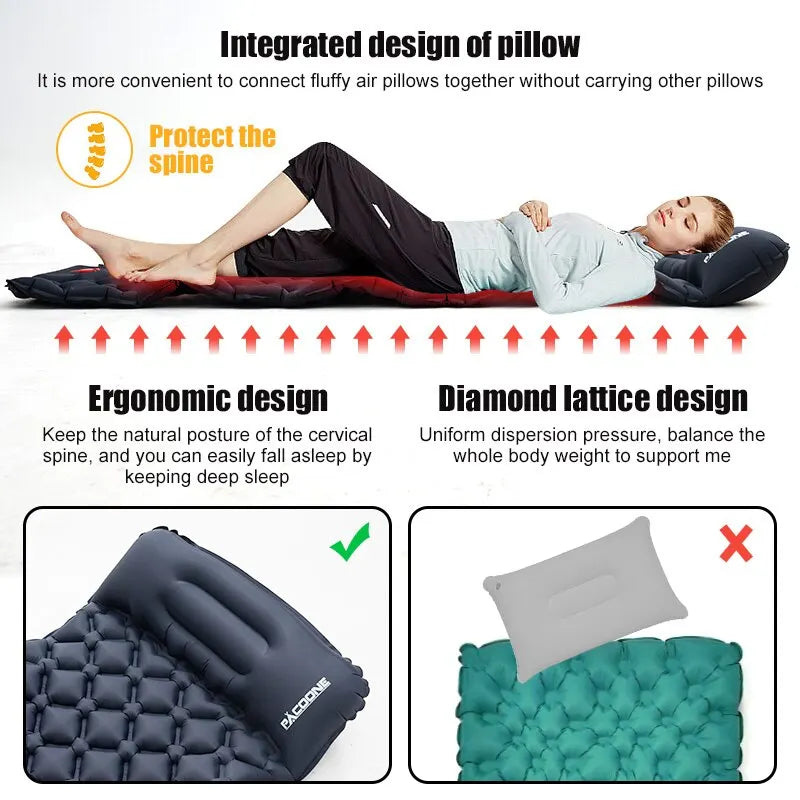 Outdoor inflatable sleeping pad