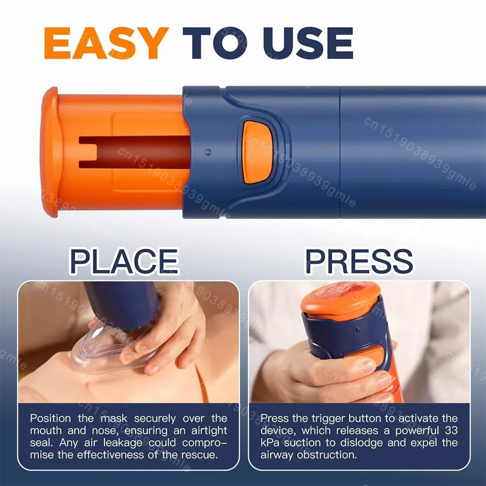 Auto CPR first aid choking device