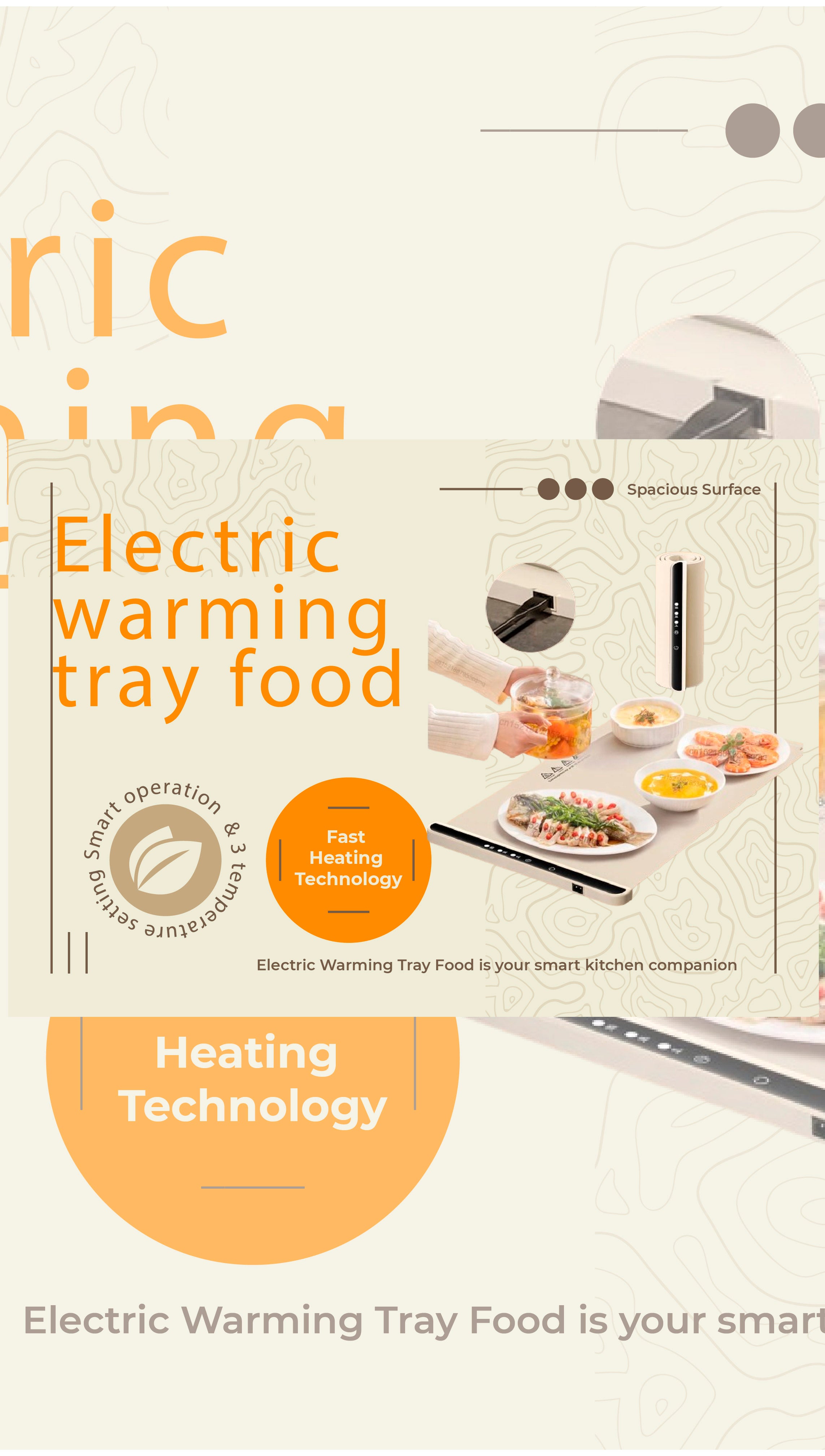 Electric warming tray food