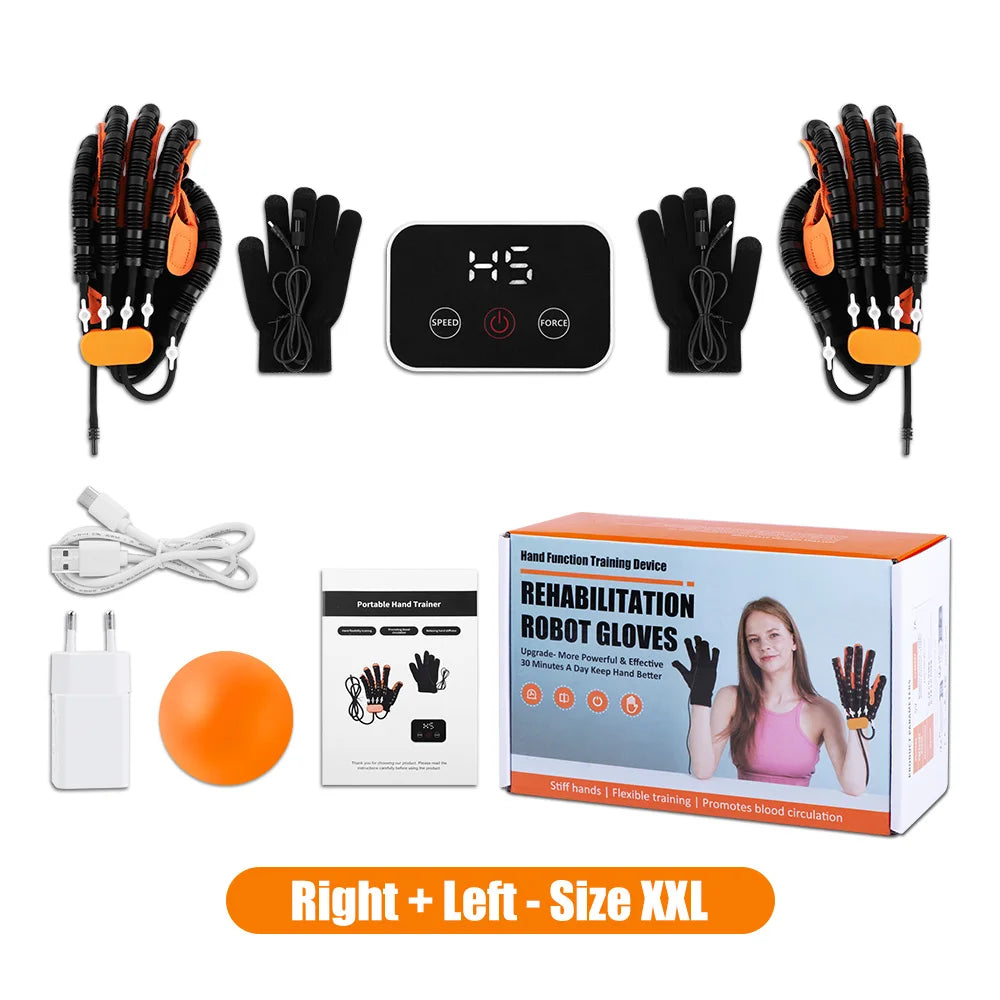 Upgraded Left Right Hand Massage Rehabilitation Robot Gloves Device for Stroke Hemiplegia Hand Function Recovery Finger Trainer
