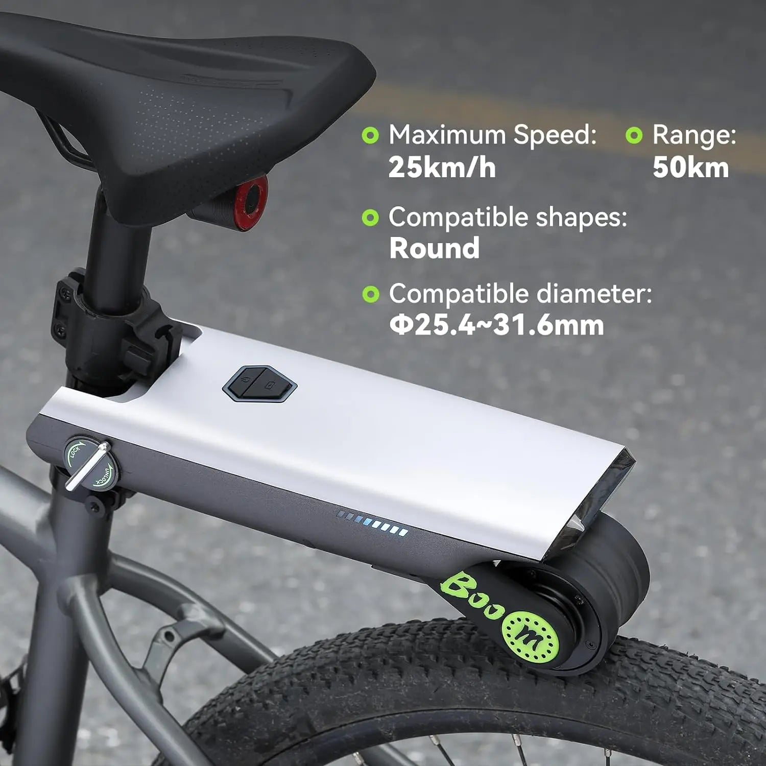 Bicycle Electric Booster 18V 200W Portable Bicycle Booster Durable Accessories for Bicycle Electric Bike Mountain Bike Suite