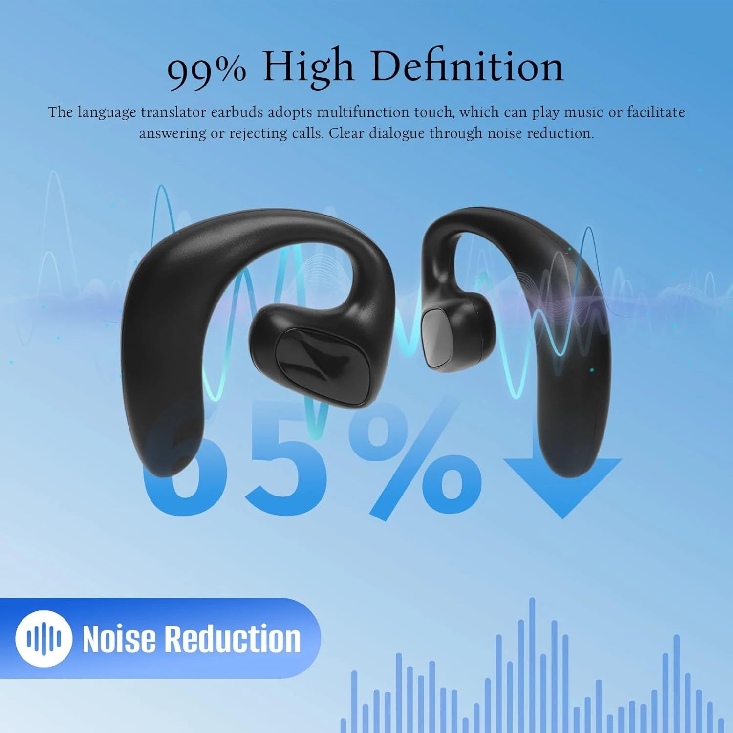 M8 Language BT Translator Earbuds Bluetooth Headset That Supports Translation into 144 Languages Onlinetranslation