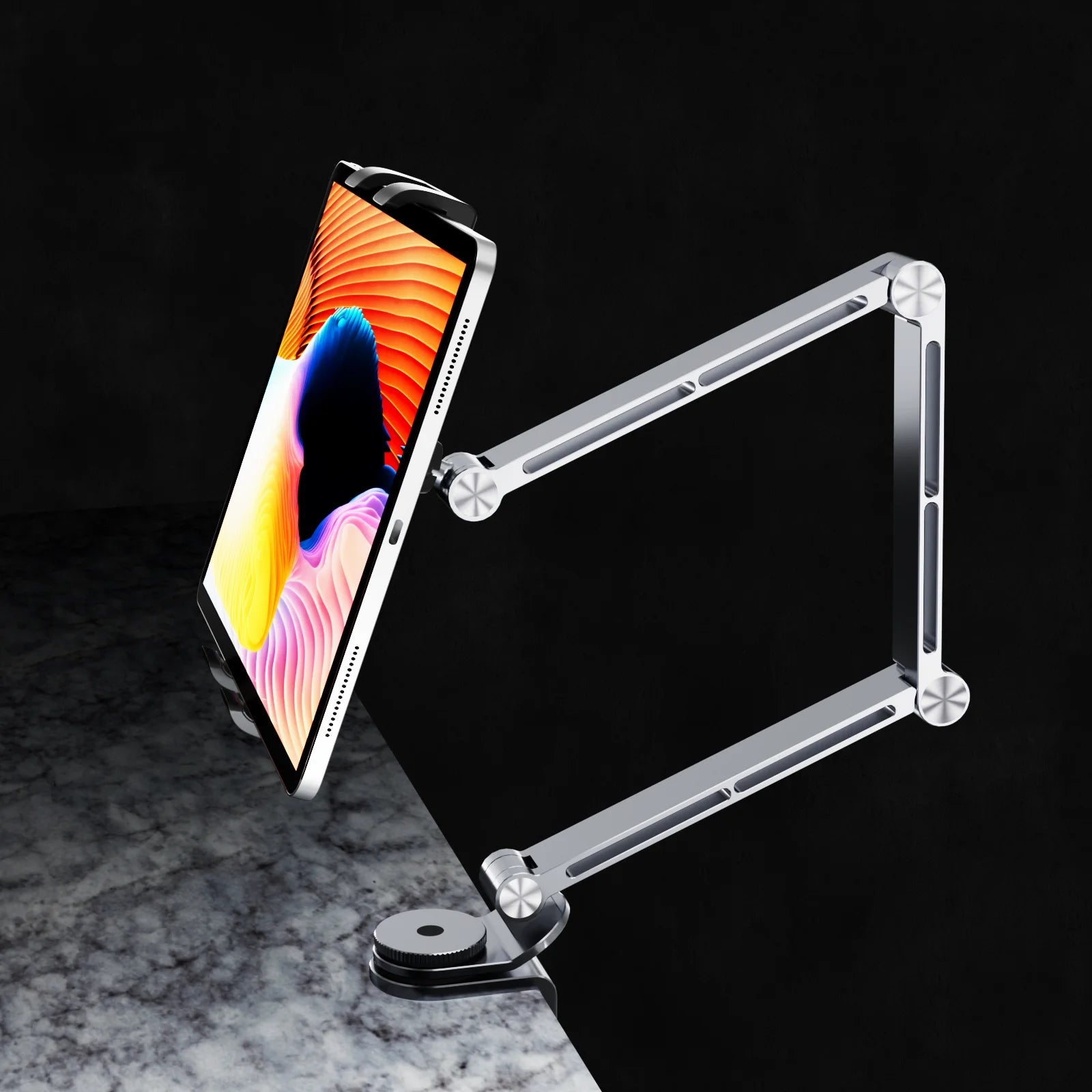 Tablet Holder Support for Pad Portable Monitor Holder Phone Stand Laptop Adjustable Rotating Tablet Clip Holder Mount