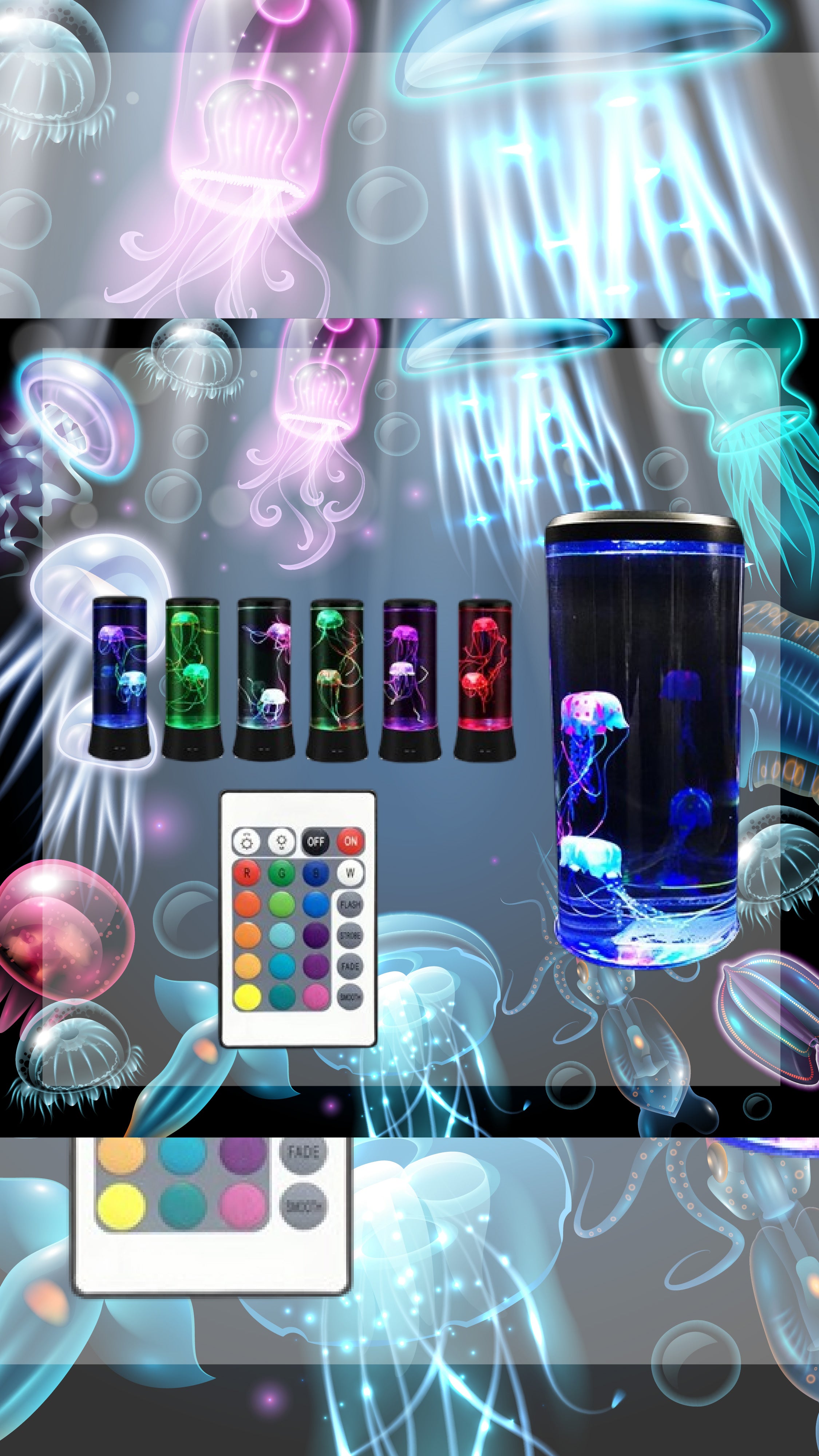 Jellyfish lamp led night light