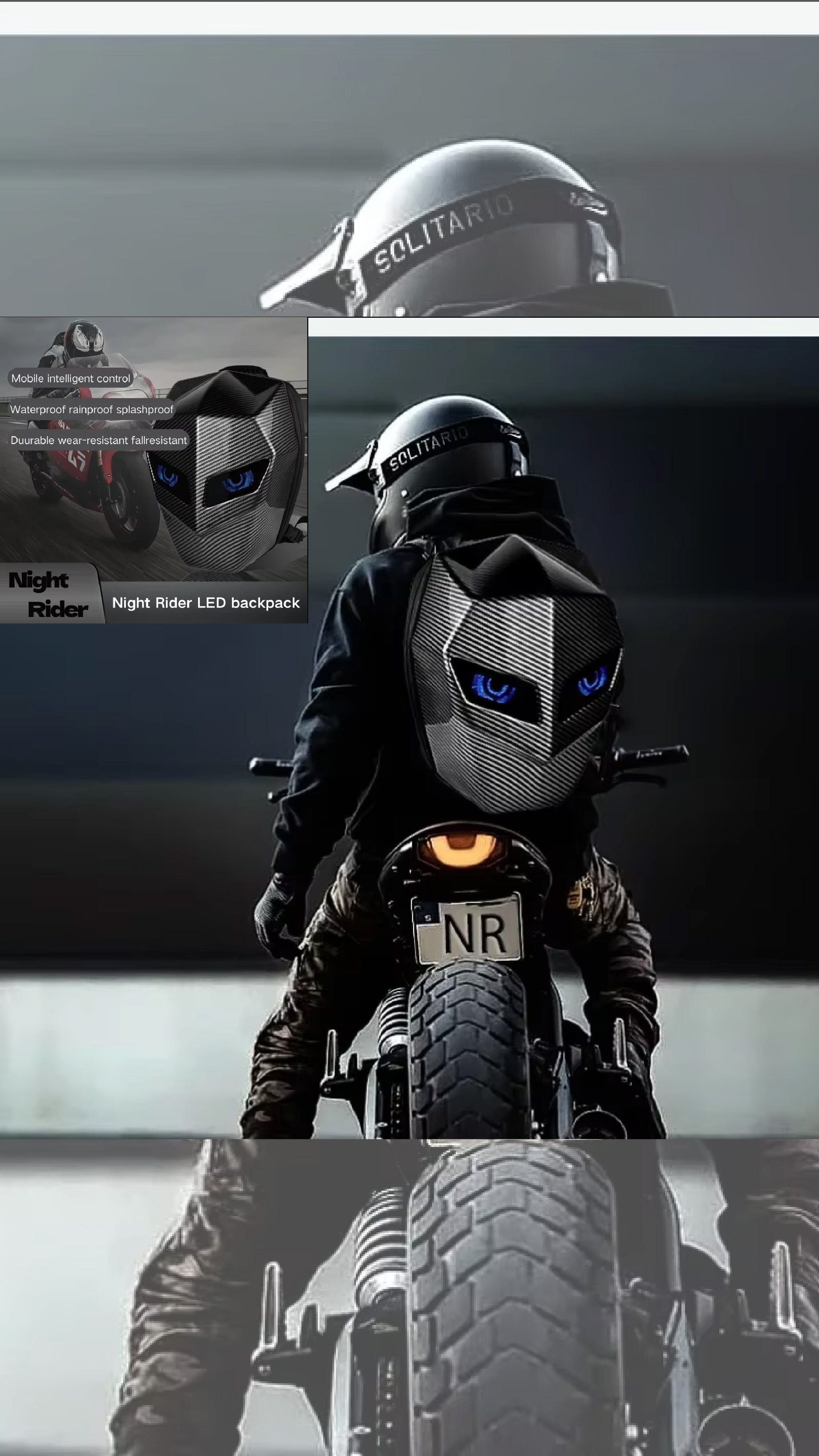 Waterproof led backpack