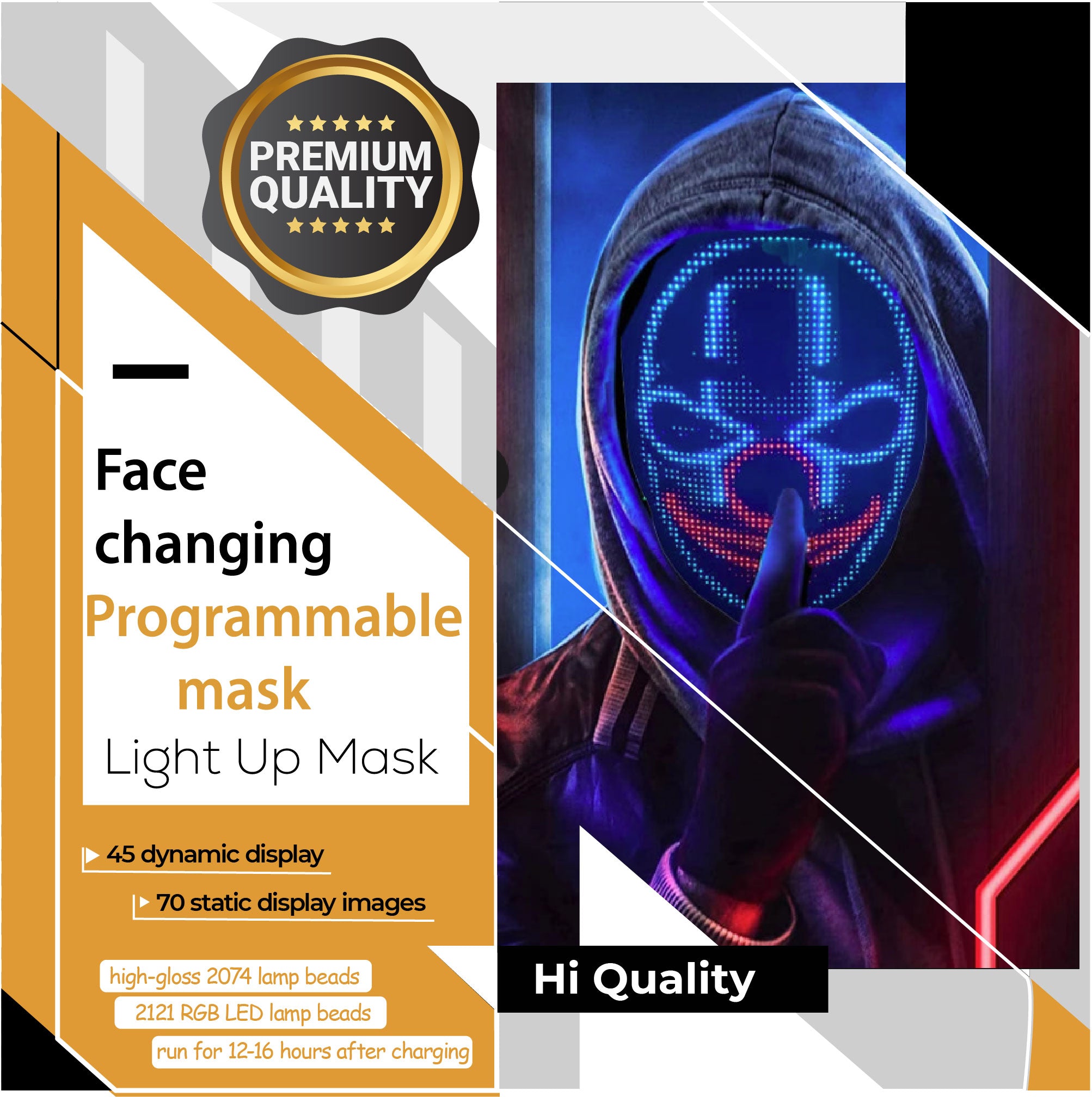 Face changing programmable mask