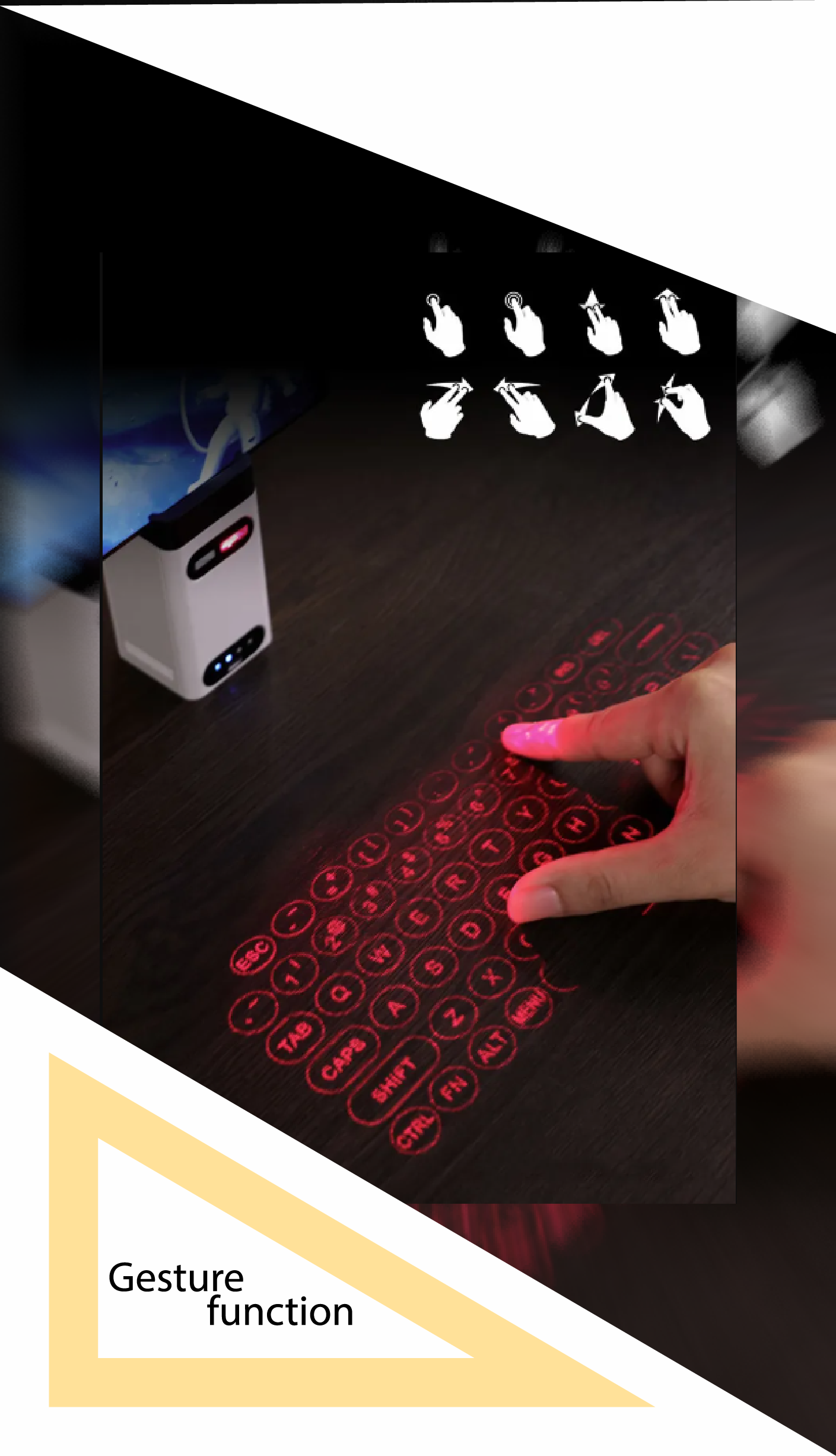 Portable virtual laser keyboard