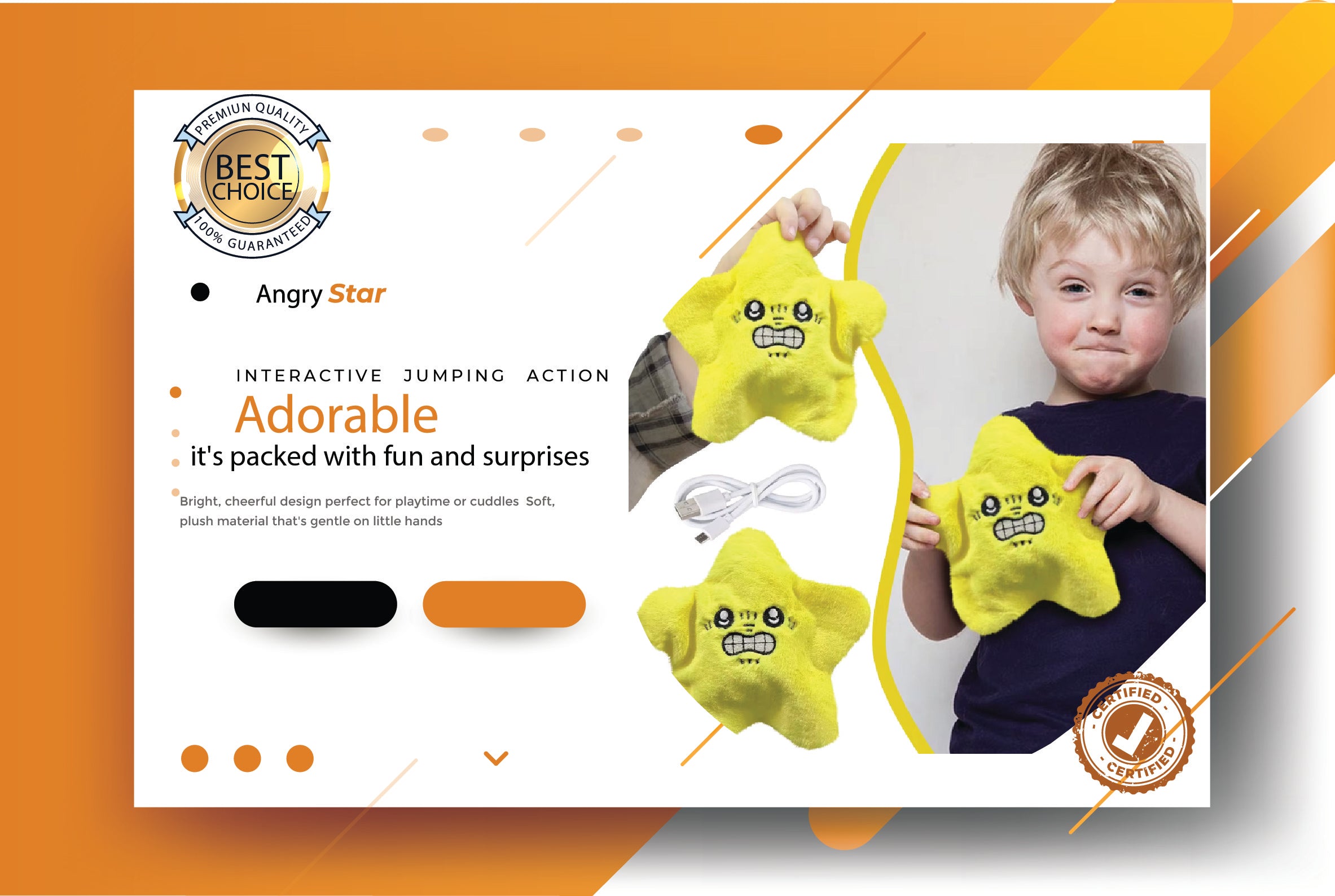 Load video: Angry starfish fizz: The energized plush adventure