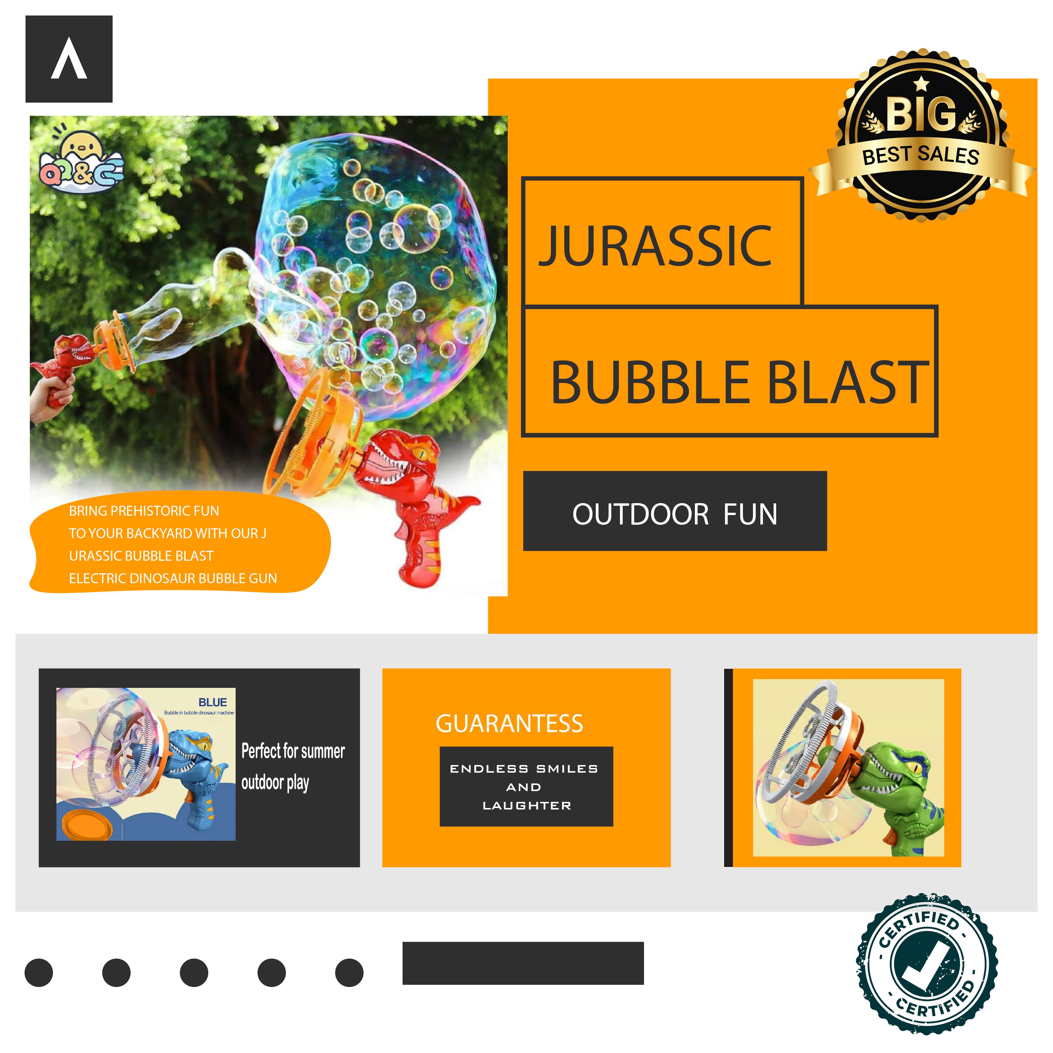 Load video: Jurassic bubble blast: Electric dinosaur bubble gun for kids