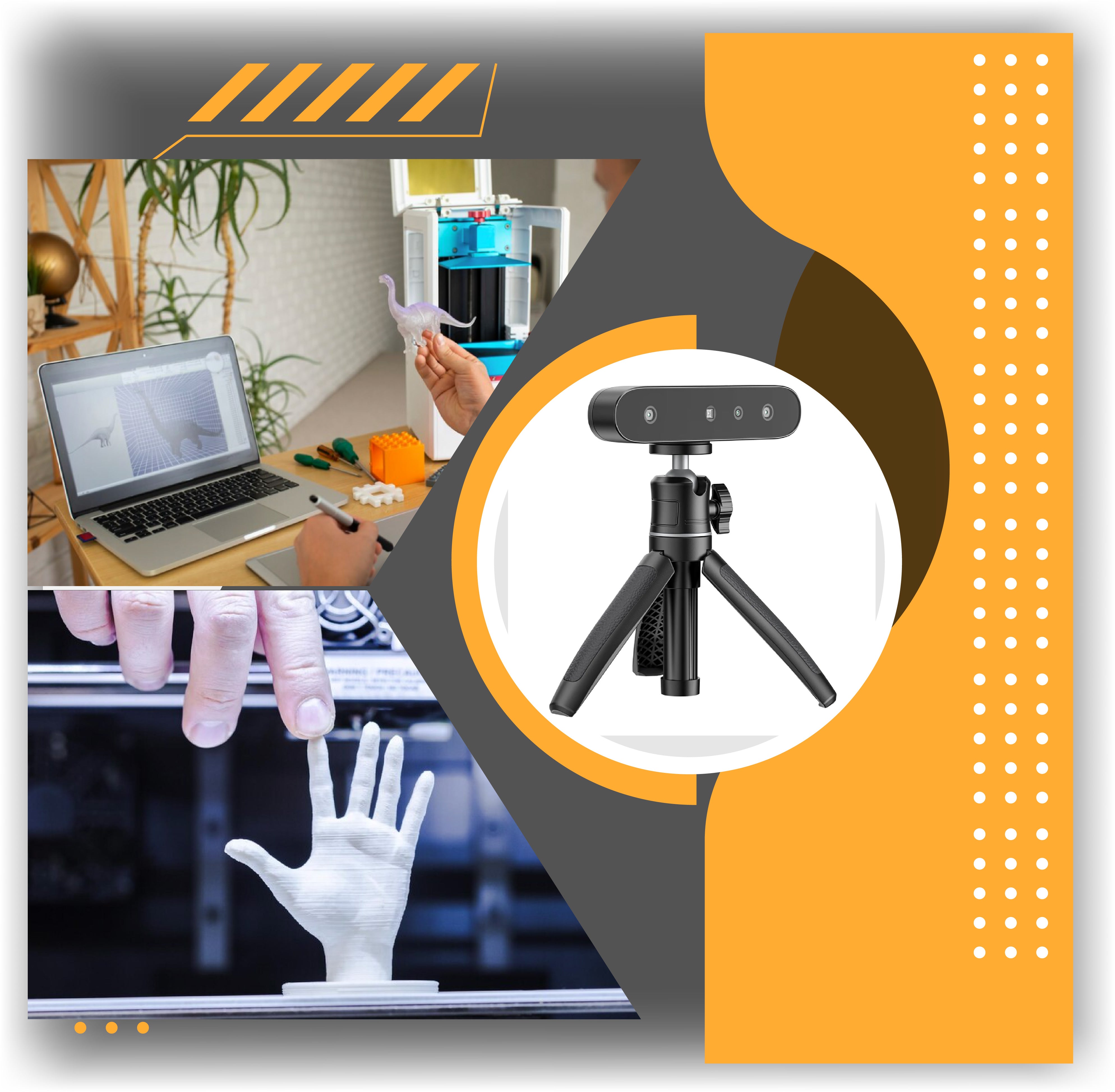 Load video: Scan objects quickly and accurately .A portable, handheld 3D scanner perfect for 3D printing and modeling.