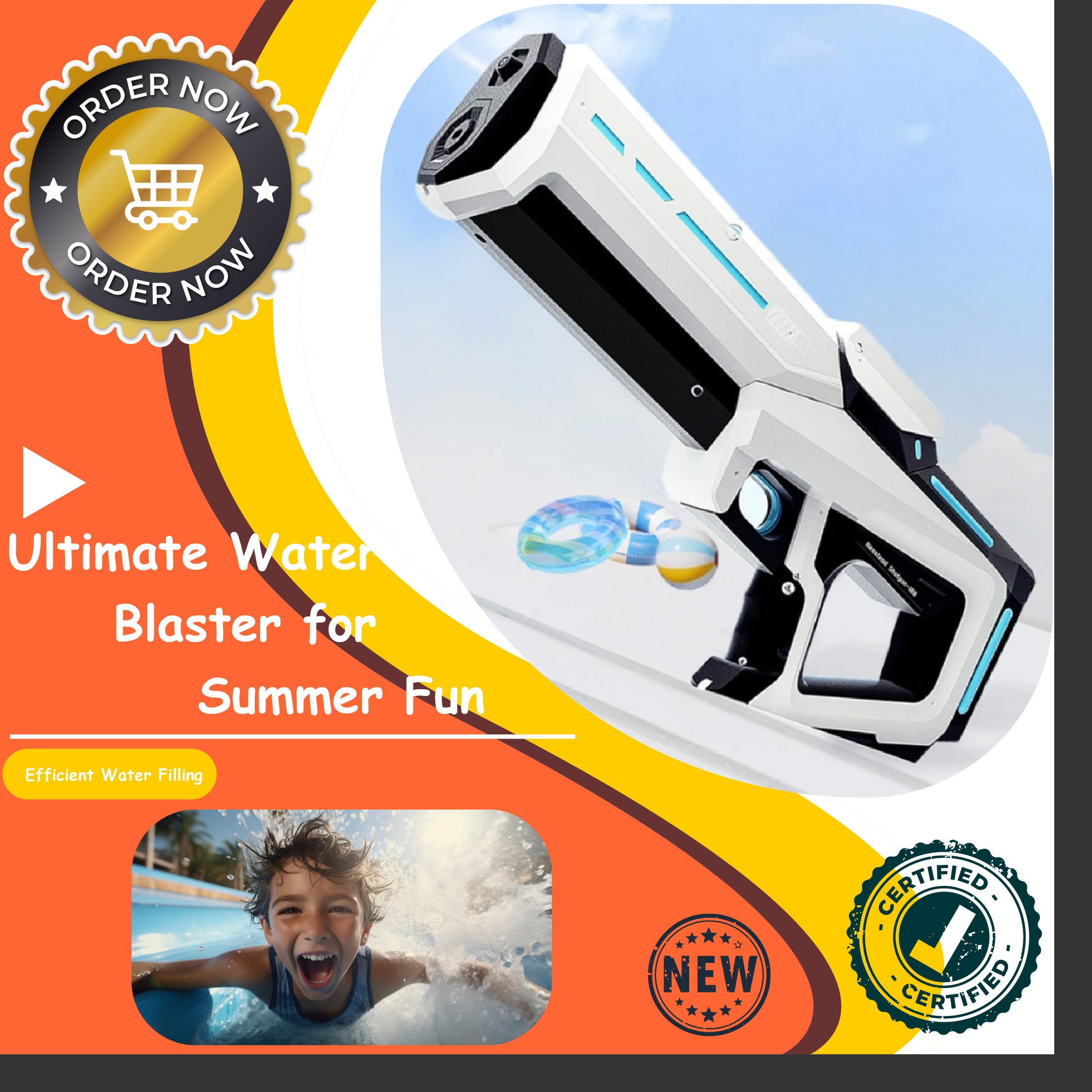 Load video: HydroStrike TurboStream: Ultimate Water Blaster for Summer Fun!