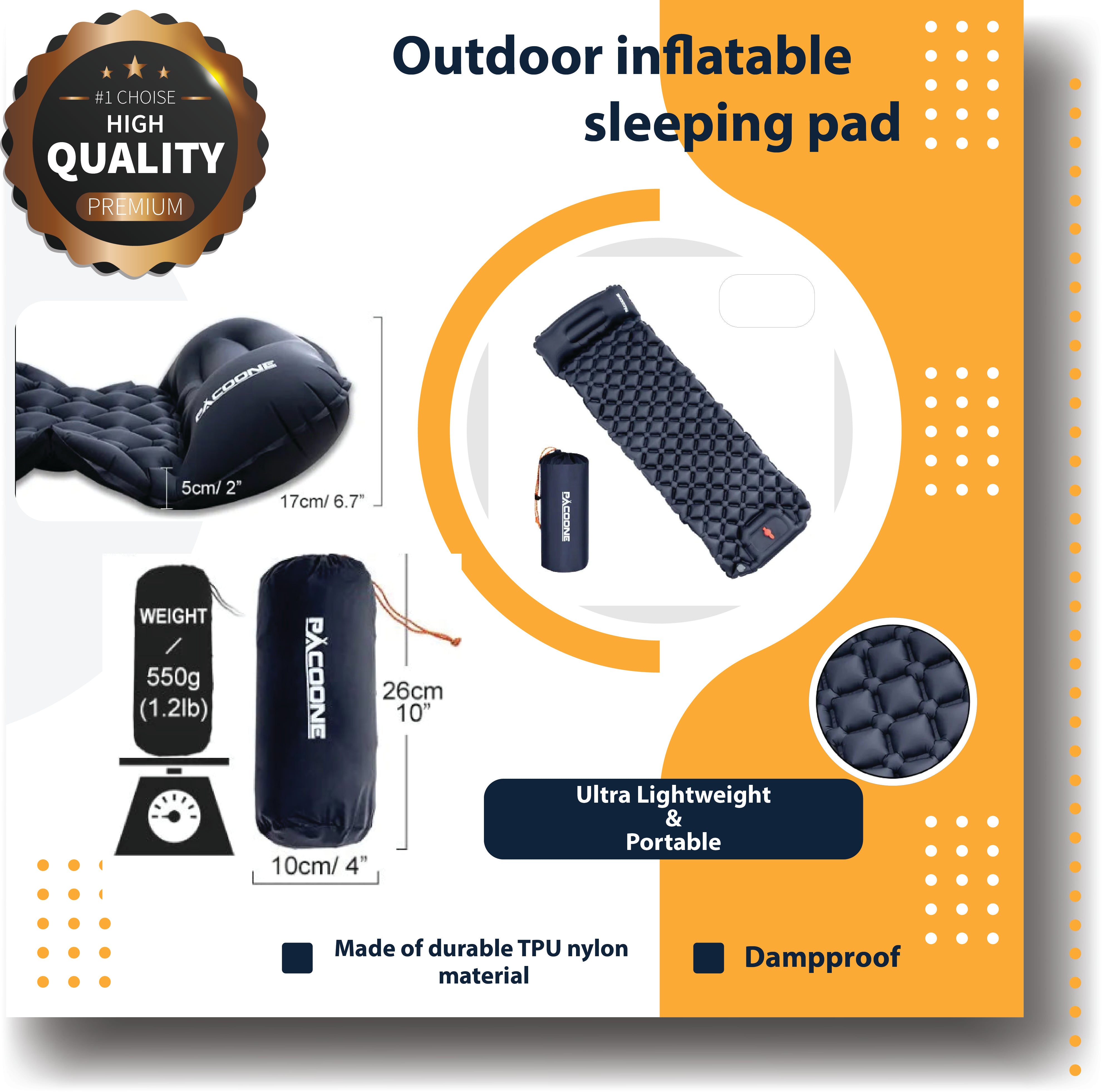 Load video: Outdoor inflatable sleeping pad