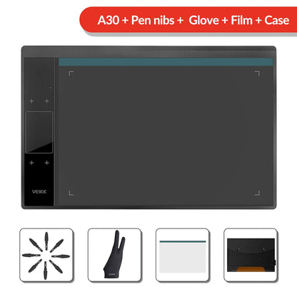 A30 Graphics Tablet Remote Office&Education 10X6 Inch Large Active Area Support Android Mac Linux Digital Drawing Tablets
