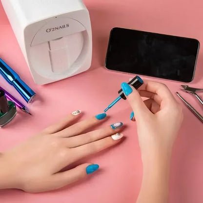 O2Nails All-In-One Smart Nail Printer,Digital 3D Printing with Ink Cartridge,Effortlessly Create Intricate Nail Designs at Home