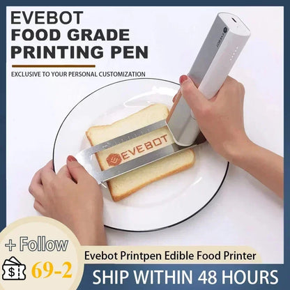 Evebot Printpen Handheld Portable Mini Coffee Printpen Latte Art Macaron Cookie DIY Design Printer Bluetooth 4.2