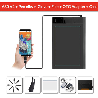A30 Graphics Tablet Remote Office&Education 10X6 Inch Large Active Area Support Android Mac Linux Digital Drawing Tablets
