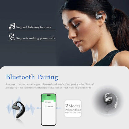 M8 Language BT Translator Earbuds Bluetooth Headset That Supports Translation into 144 Languages Onlinetranslation