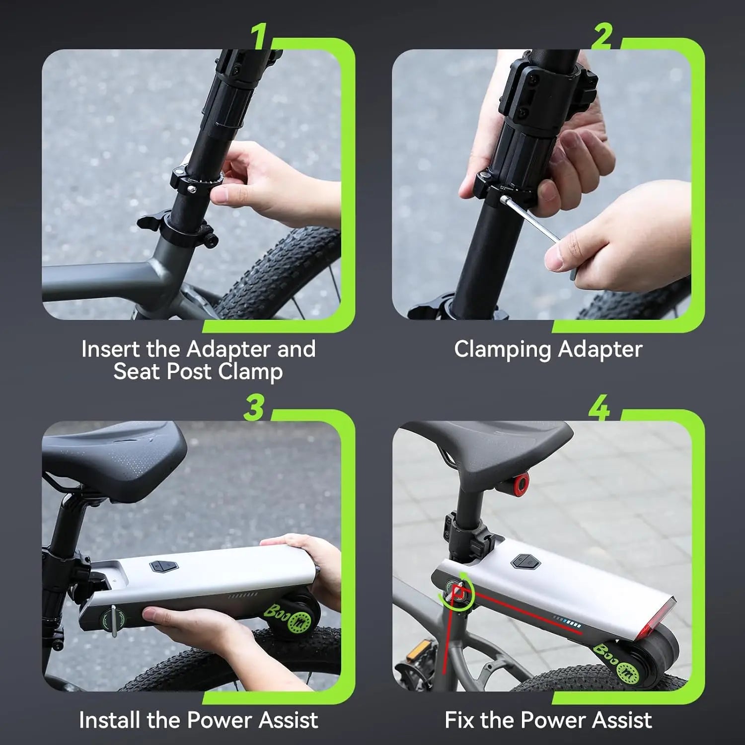Bicycle Electric Booster 18V 200W Portable Bicycle Booster Durable Accessories for Bicycle Electric Bike Mountain Bike Suite
