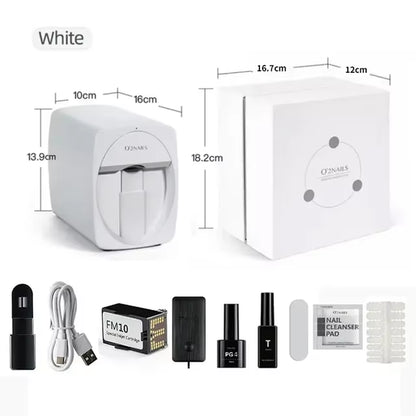 O2Nails All-In-One Smart Nail Printer,Digital 3D Printing with Ink Cartridge,Effortlessly Create Intricate Nail Designs at Home