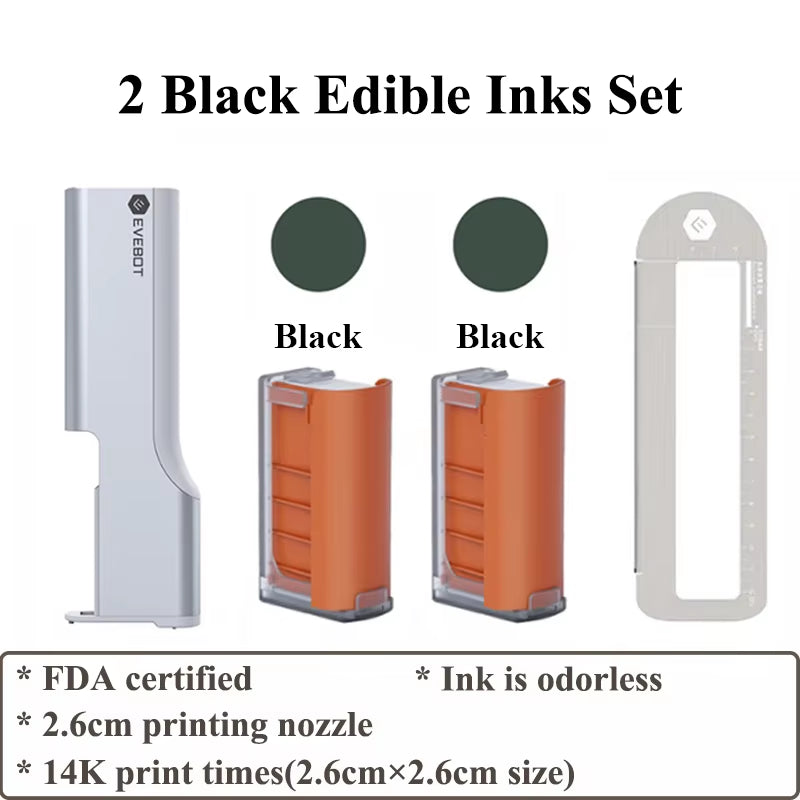 Evebot Printpen Handheld Portable Mini Coffee Printpen Latte Art Macaron Cookie DIY Design Printer Bluetooth 4.2