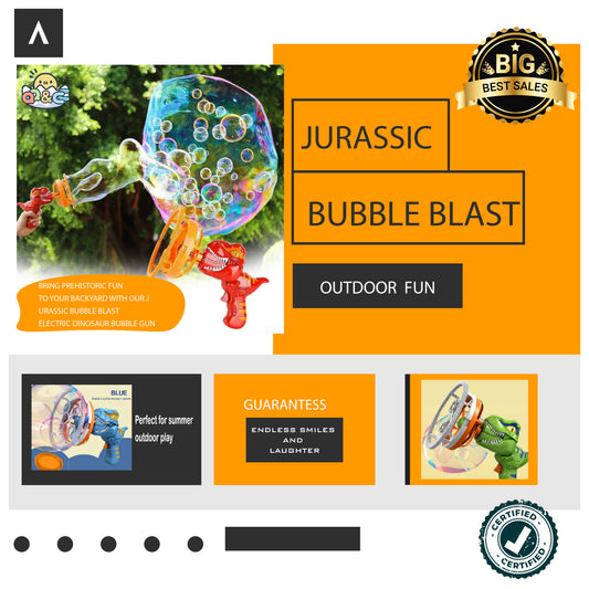 Jurassic bubble blast: Electric dinosaur bubble gun for kids